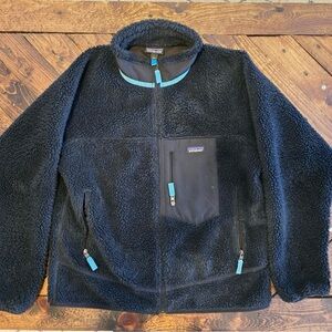 Patagonia Retro X Fleece Jacket with Blue Accents